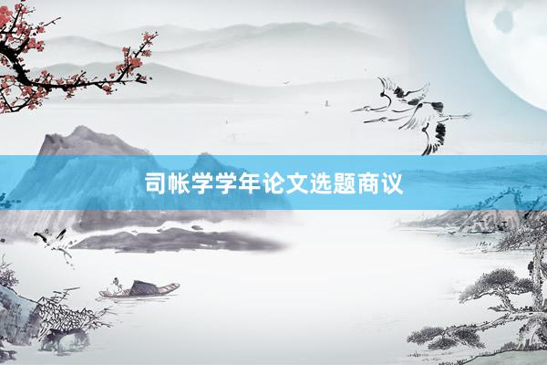 司帐学学年论文选题商议